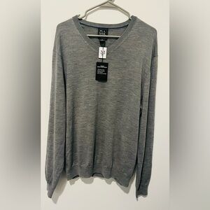 Jos. A. Bank Traveler 100% Merino Wool Sweater XXL Gray
